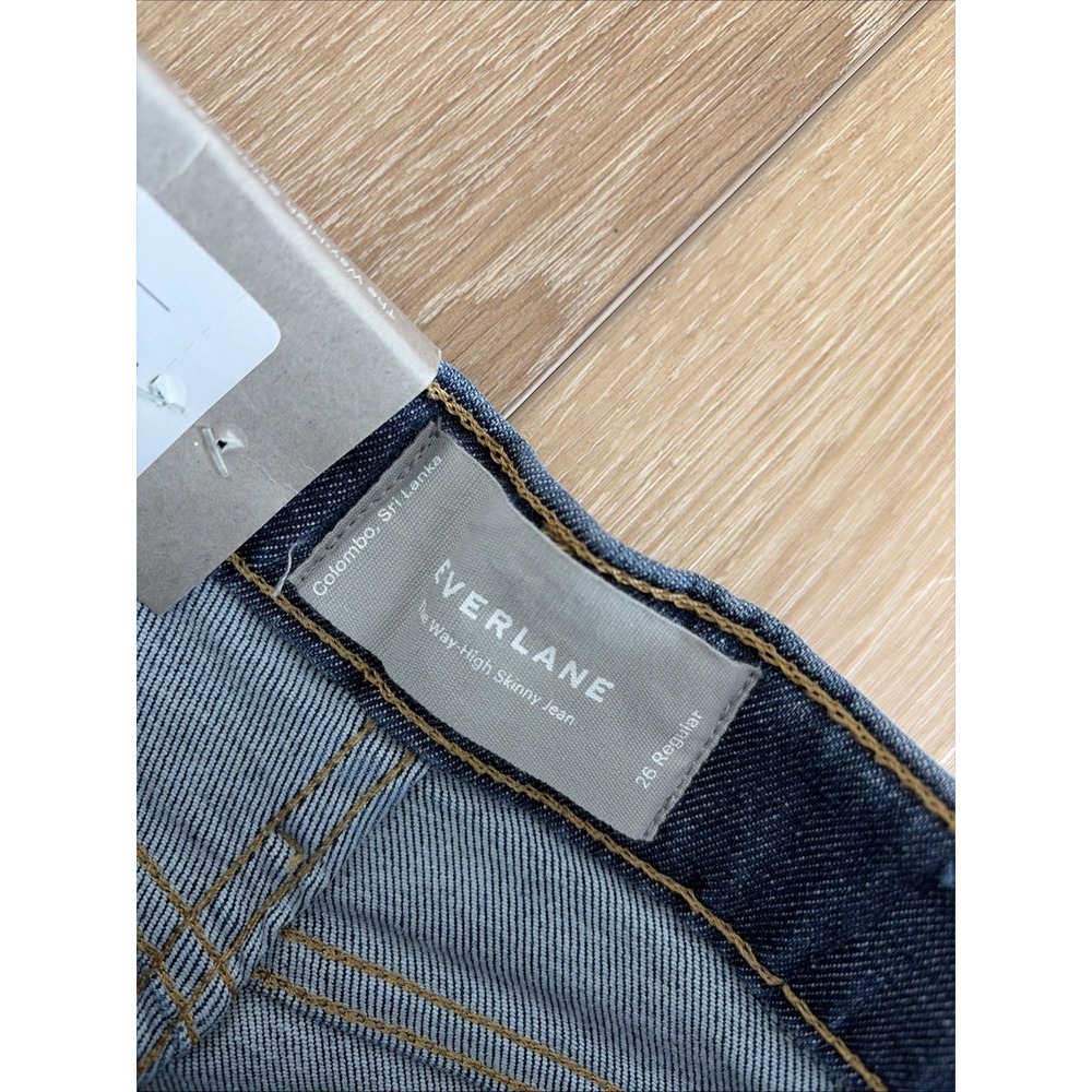 Everlane The Way High Skinny Jeans Women's  Size 26 Mid-Blue Stretch‎ NWT - Picture 3 of 7